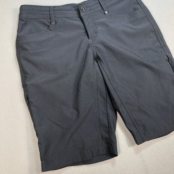 Kuhl Shorts Women's 4 Gray Drawstring Nylon Hiking Outdoor Pockets Logo - Picture 6 of 16